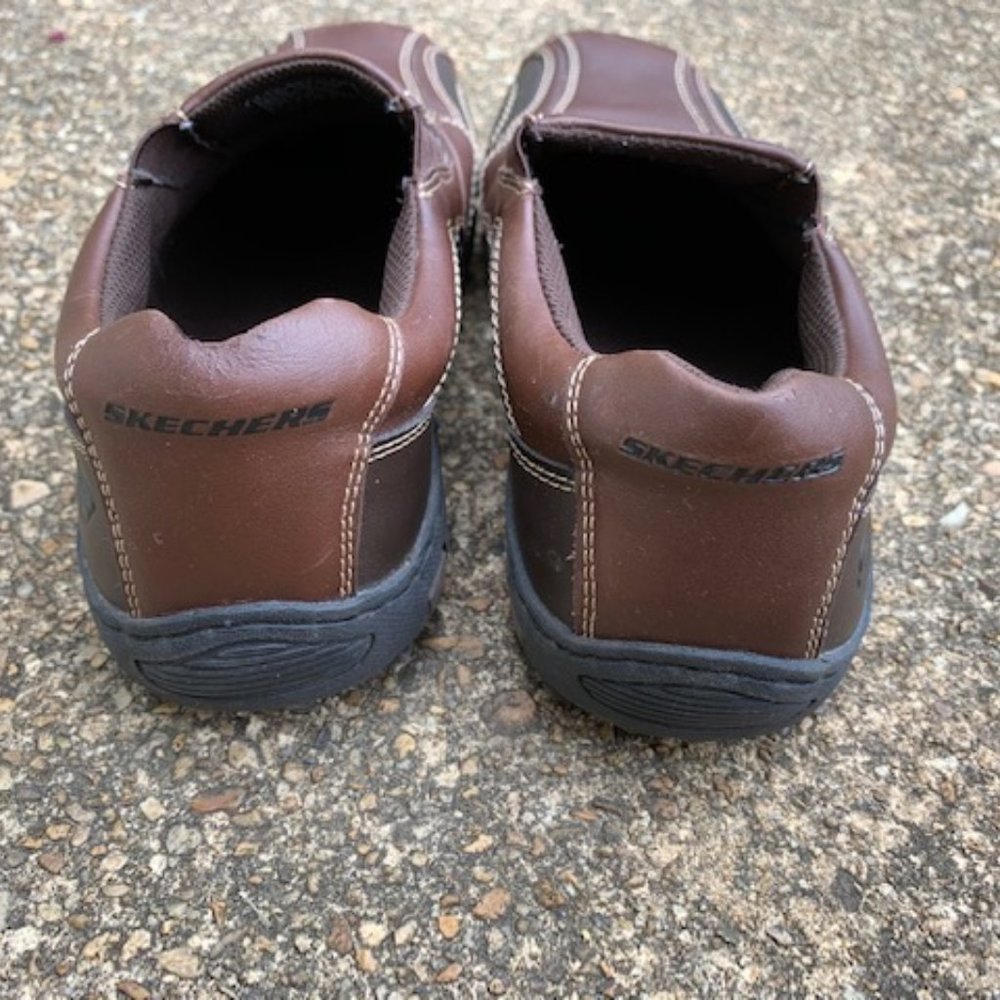 Boy's size 6 brown slip on shoes - Picture 8 of 13